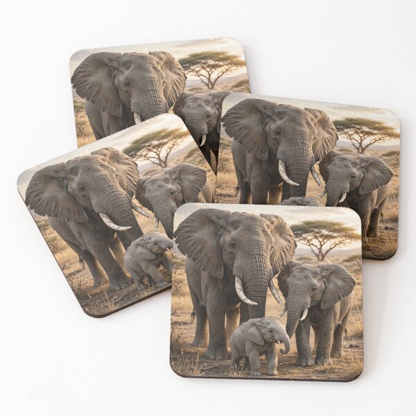 Item preview, Elephant Family  designed and sold by AwesomeDigiShop.