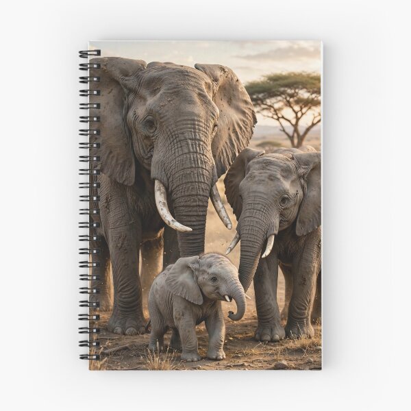 Item preview, Elephant Family  designed and sold by AwesomeDigiShop.