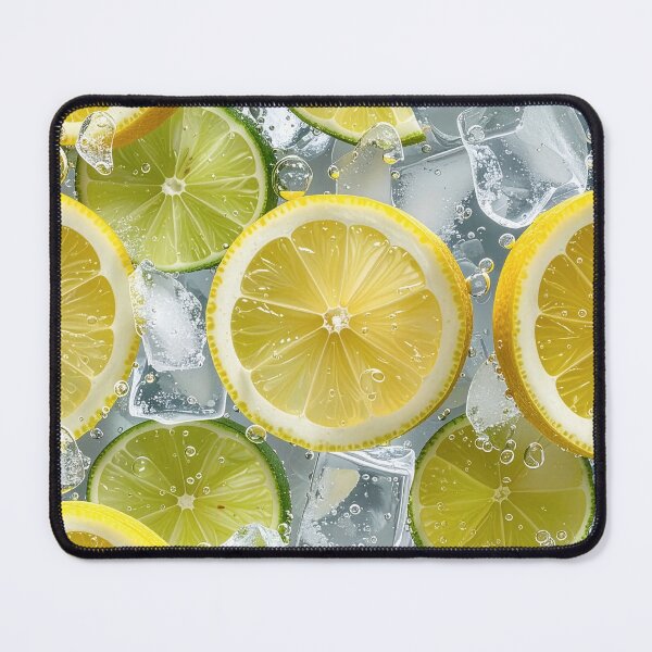Item preview, Fresh lemons, limes, ice cubes, water pattern designed and sold by angel-cat-22.