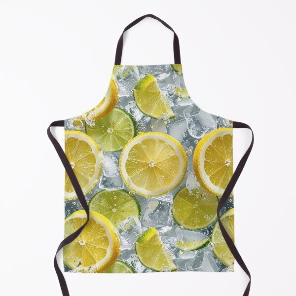 Item preview, Fresh lemons, limes, ice cubes, water pattern designed and sold by angel-cat-22.