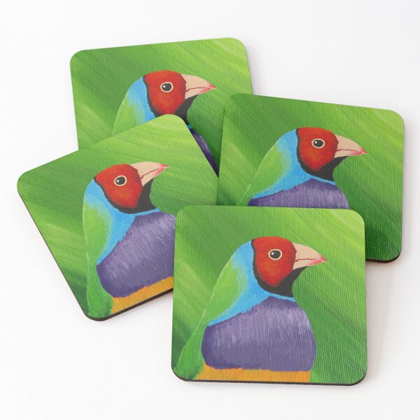 Item preview, Gouldian Finch Formal Portrait designed and sold by Magpie's Miscellany.