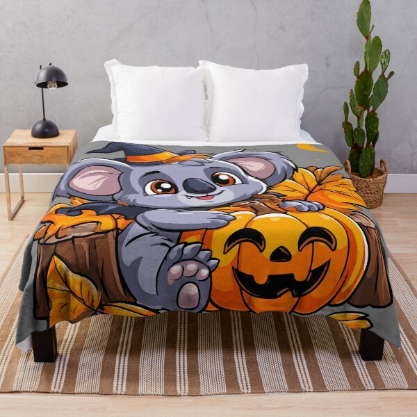 Item preview, Cute Halloween Witch Koala and Pumpkin designed and sold by RichardRags.