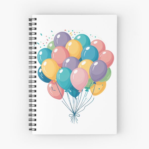 Item preview, Birthday Balloons and Confetti Icon Soft Pastel Style – Birthday gift idea designed and sold by michallechowicz.