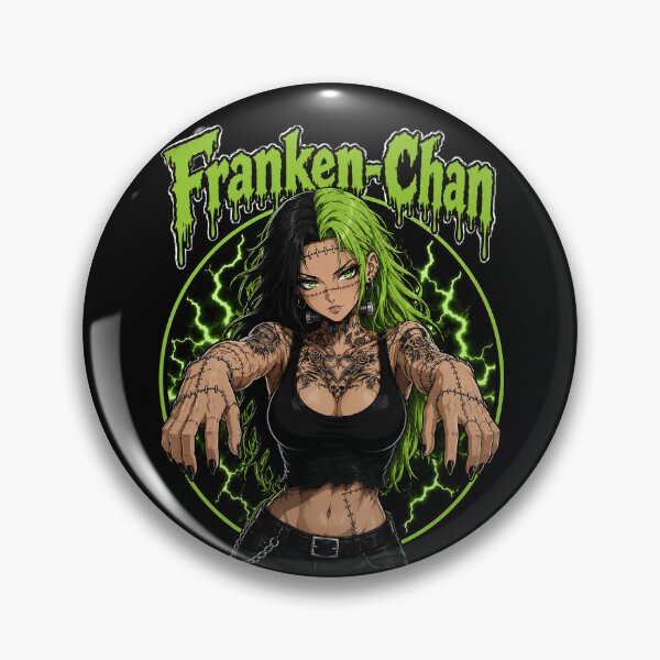 Item preview, Franken-Chan Monster Anime Girl designed and sold by GhoulishGraphX.