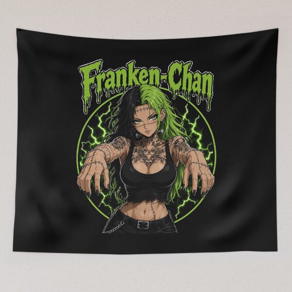 Item preview, Franken-Chan Monster Anime Girl designed and sold by GhoulishGraphX.
