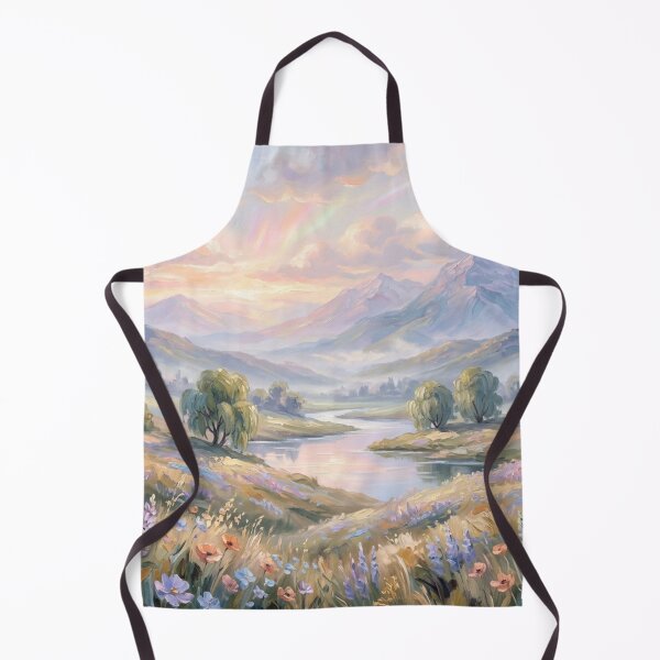Item preview, Impressionist Landscape Mountains Sunset Pastel designed and sold by JonelleTshirts.