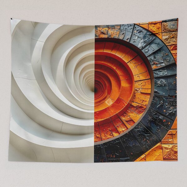 Item preview, Chalk White Plaster and Rustic Stone Vortex designed and sold by Vicky Brago-Mitchell®.