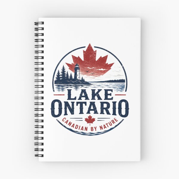 Item preview, Lake Ontario Canadian by Nature Vintage Maple Leaf Lighthouse Design designed and sold by BraylenDrado.