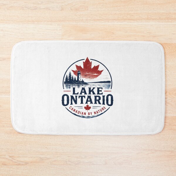 Item preview, Lake Ontario Canadian by Nature Vintage Maple Leaf Lighthouse Design designed and sold by BraylenDrado.