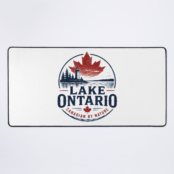 Item preview, Lake Ontario Canadian by Nature Vintage Maple Leaf Lighthouse Design designed and sold by BraylenDrado.