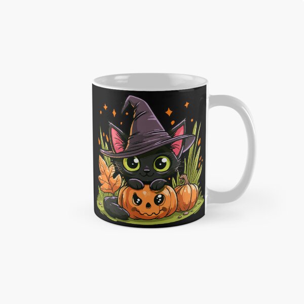 Item preview, Cute Halloween Witch Cat and Ugly Pumpkin designed and sold by RichardRags.
