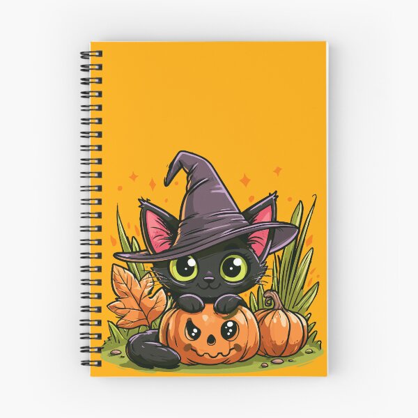 Item preview, Cute Halloween Witch Cat and Ugly Pumpkin designed and sold by RichardRags.