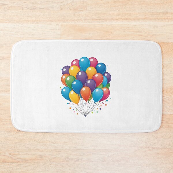 Item preview, Birthday Balloons and Confetti Icon Holographic Rainbow Style – Birthday gift idea designed and sold by michallechowicz.