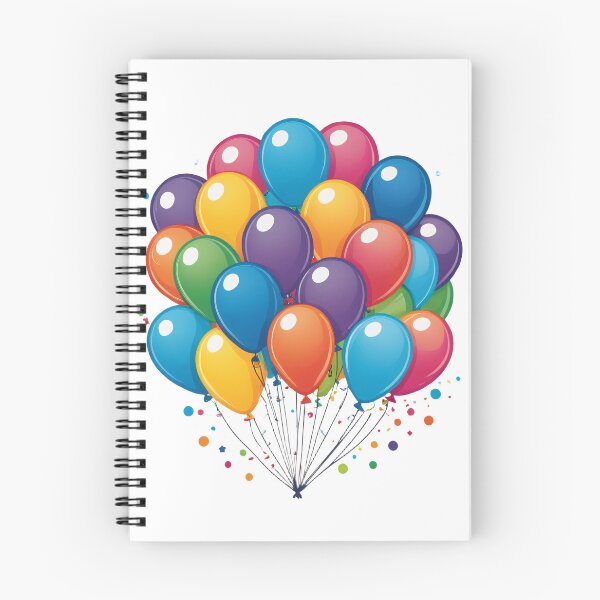 Item preview, Birthday Balloons and Confetti Icon Holographic Rainbow Style – Birthday gift idea designed and sold by michallechowicz.