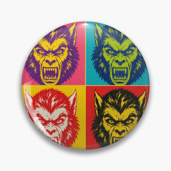 Item preview, Retro Pop Art Werewolf – Vintage Four Panel Horror Monster  designed and sold by WolfmanProphecy.