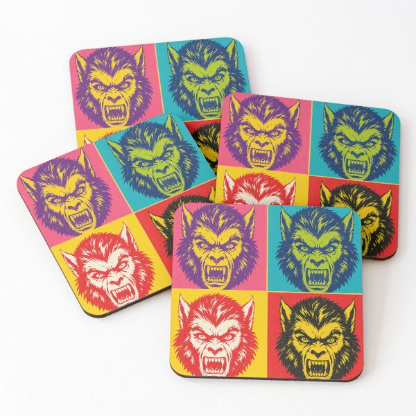 Item preview, Retro Pop Art Werewolf – Vintage Four Panel Horror Monster  designed and sold by WolfmanProphecy.