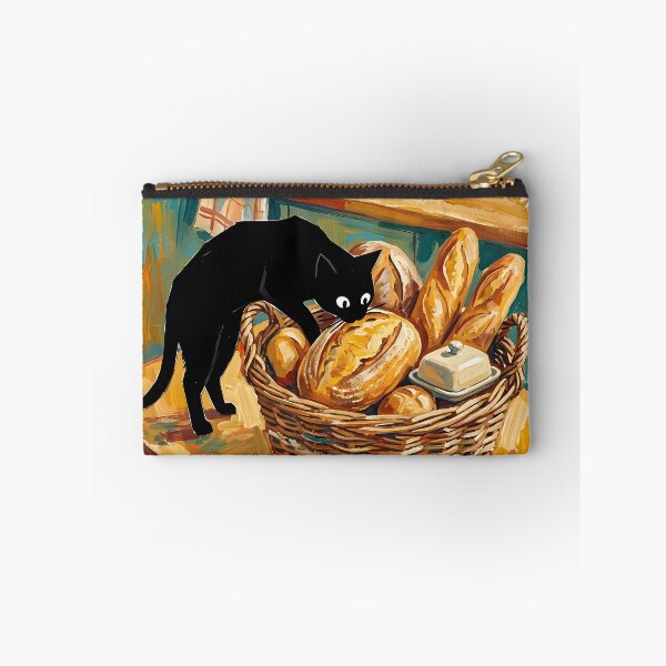 Item preview, Curious Black Cat Sniffing Fresh Bread Matisse Style Art Print designed and sold by DuckOddity.