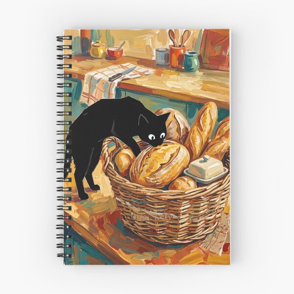 Item preview, Curious Black Cat Sniffing Fresh Bread Matisse Style Art Print designed and sold by DuckOddity.