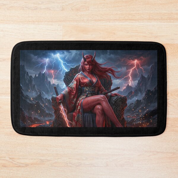 Item preview, Red Demon Samurai Lightning Storm designed and sold by GalleryBrisArt.