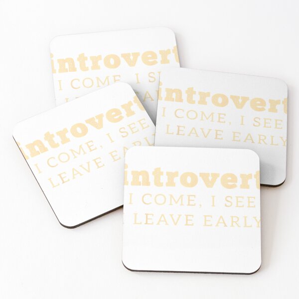 Item preview, Introvert I Come I See I Leave Early T-Shirt designed and sold by Cafe18.