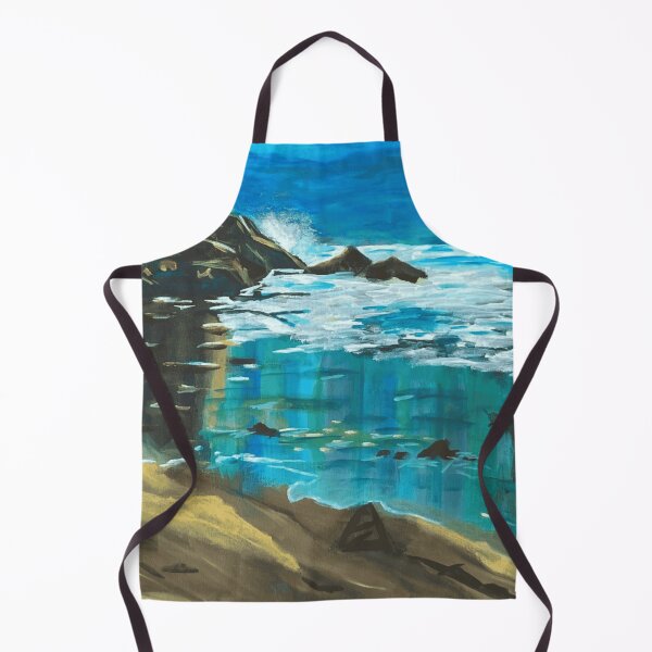 Item preview, Painted Ocean Coastline And Rocks designed and sold by Kroma-Totem.