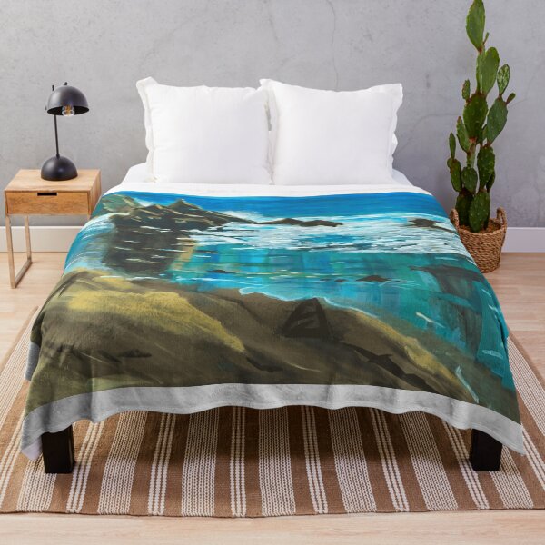 Item preview, Painted Ocean Coastline And Rocks designed and sold by Kroma-Totem.