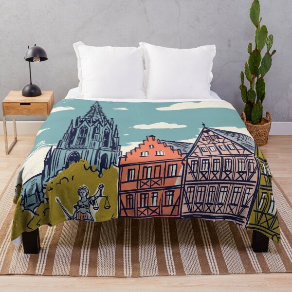 Artikelvorschau, Frankfurt Vintage Retro Deutschland Reisen entworfen und verkauft von RareDeerArt.