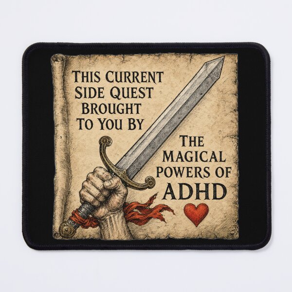 Item preview, This current side quest brought to you by the powers of ADHD designed and sold by abby-thorns.
