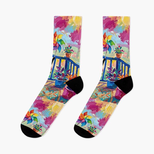 Item preview, Playful Black Cat Swatting Pinwheel Matisse Style Print designed and sold by DuckOddity.