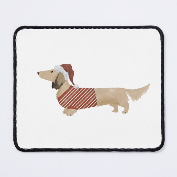 Item preview, Holiday Longhaired Dachshund (cream) designed and sold by Spinyflowerart.