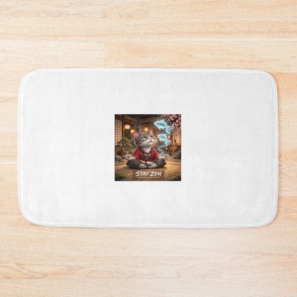 Item preview, Stay Zen - Luminous Koi Smoke - Funny Zen Cat Meditation designed and sold by Csaba1983.