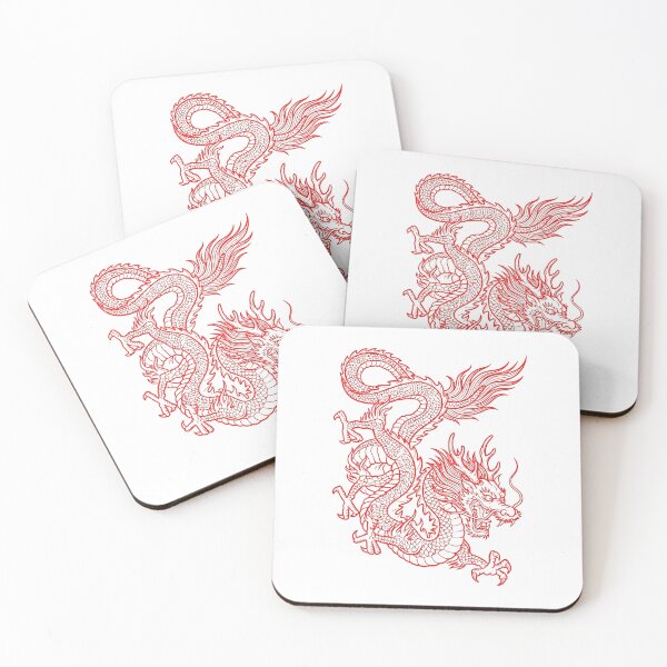 Item preview, Crimson Vietnamese Dragon - Asian Dragon Fantasy Art designed and sold by Rising Drake.