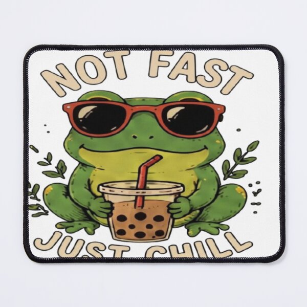 Item preview, Not Fast Just Chill Cute Frog designed and sold by FABIOLA1970.