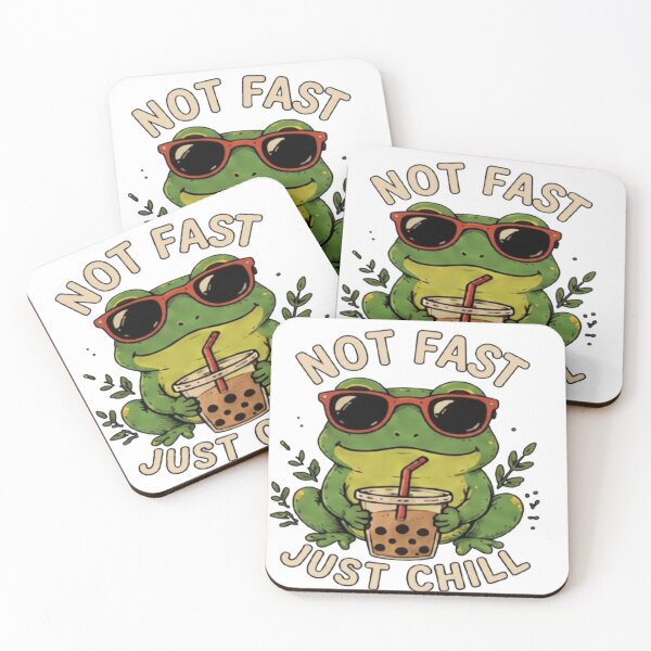Item preview, Not Fast Just Chill Cute Frog designed and sold by FABIOLA1970.