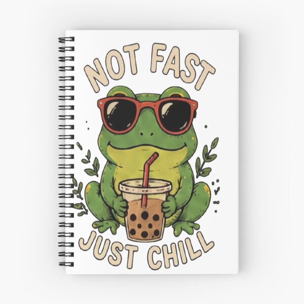 Item preview, Not Fast Just Chill Cute Frog designed and sold by FABIOLA1970.
