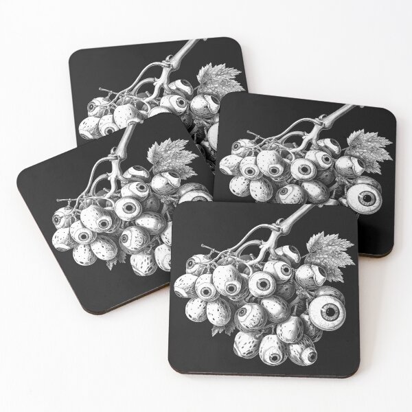 Item preview, Eyeball Grapes on the Vine Surreal Gothic Botanical Horror Art Design designed and sold by inkoutninja.