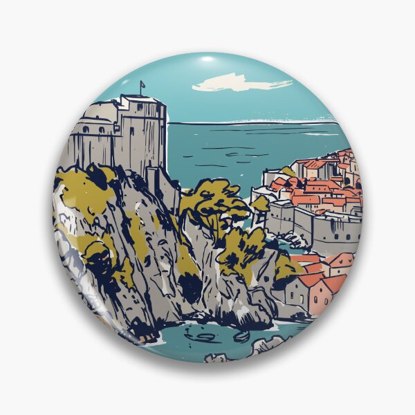 Item preview, Dubrovnik Vintage Retro Croatia Travel designed and sold by RareDeerArt.