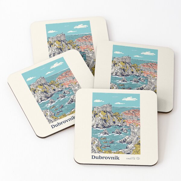 Item preview, Dubrovnik Vintage Retro Croatia Travel designed and sold by RareDeerArt.