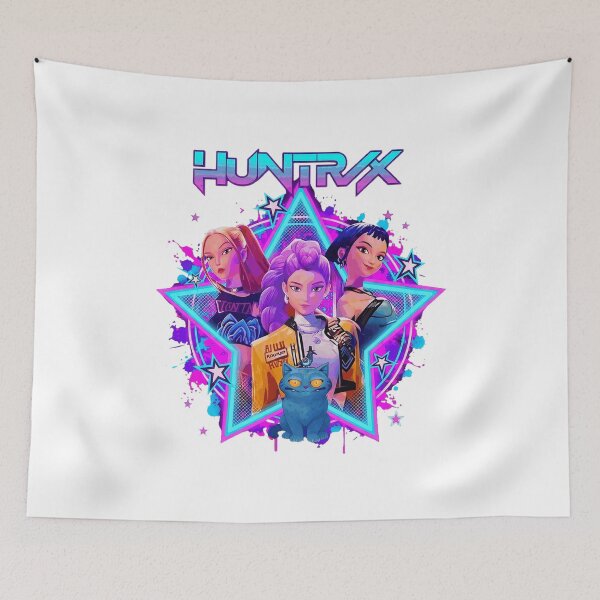 Item preview, Neon Star Anime Girl Group Cat Art designed and sold by brynleedost.