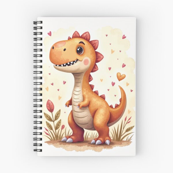 Item preview, Cute Orange Dinosaur with Hearts designed and sold by VFXguy.