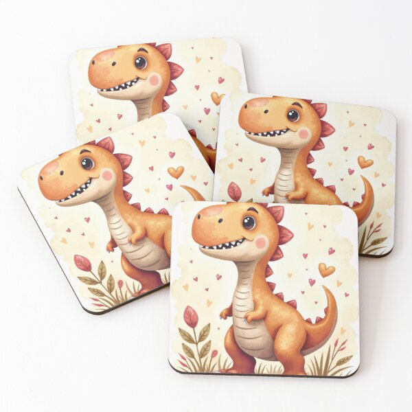 Item preview, Cute Orange Dinosaur with Hearts designed and sold by VFXguy.
