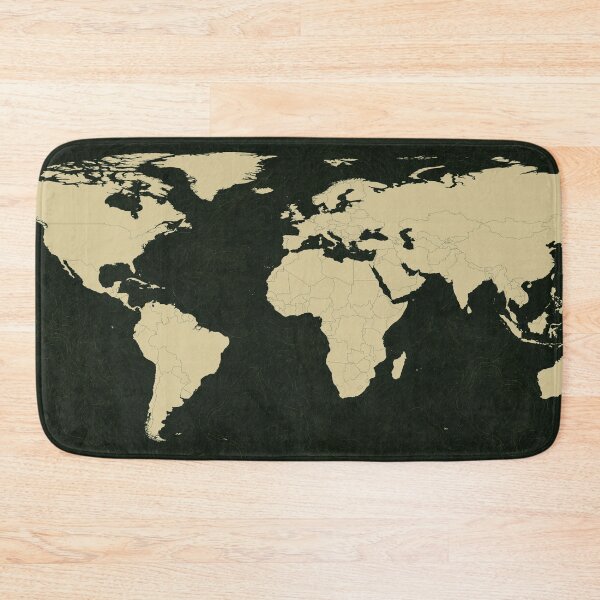 Item preview, Forest Topographic World Map Plate Carree designed and sold by kuradoshanon.