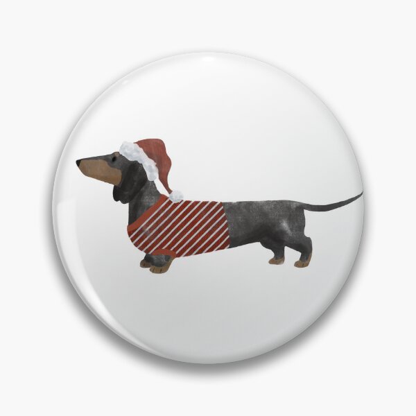 Item preview, Holiday Smooth Dachshund (black & tan) designed and sold by Spinyflowerart.