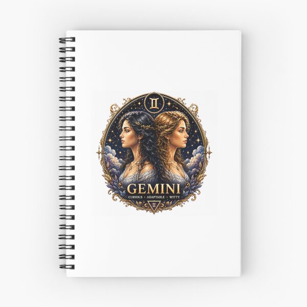 Item preview, Gemini Zodiac Sign Curious - Adaptable - Witty  designed and sold by esm324.