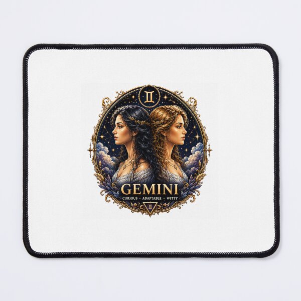 Item preview, Gemini Zodiac Sign Curious - Adaptable - Witty designed and sold by esm324.