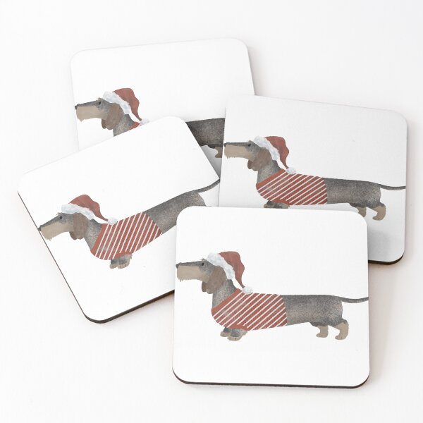 Item preview, Holiday Wirehaired Dachshund (wild boar) designed and sold by Spinyflowerart.