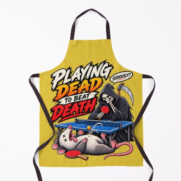 Item preview, Playing Dead to Beat Death – Funny Opossum Grim Reaper Ping Pong designed and sold by Irysek.