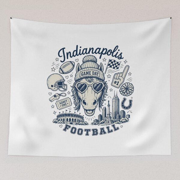 Item preview, Indianapolis Football Game Day Horse Graphic designed and sold by brynleedost.
