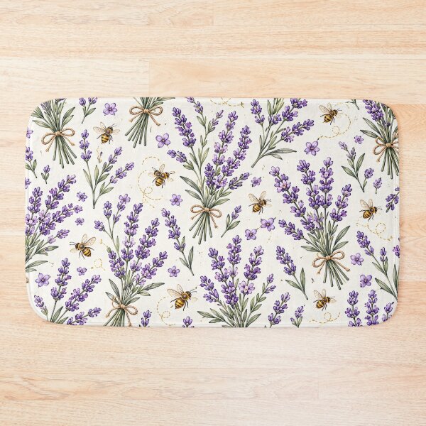Item preview, Lavender & Tiny Bee Pattern – Cottagecore Botanical Floral designed and sold by RJACreative.