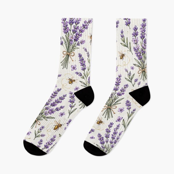 Item preview, Lavender & Tiny Bee Pattern – Cottagecore Botanical Floral designed and sold by RJACreative.